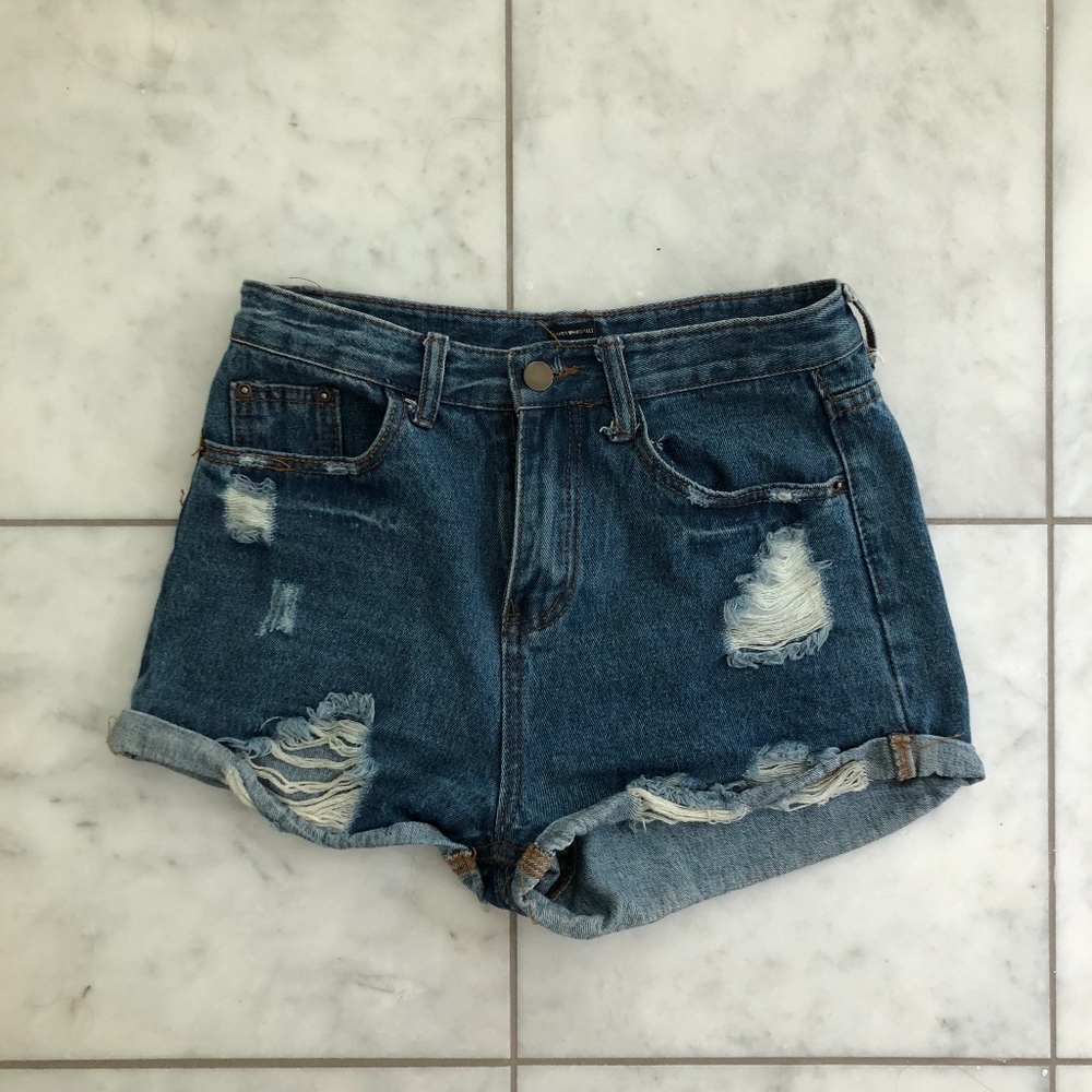 Denim High Waisted Shorts